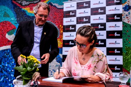 18.12.2017 - Prefeita Paula Mascarenhas no lançamento do Livro Relicário de afetos - Lu Gastal