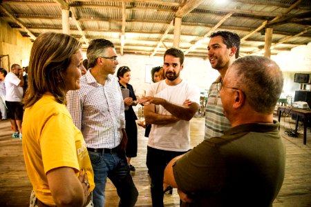 07.04.2018 - Prefeita Paula Mascarenhas, o vice Idemar Barz, acompanhados do ex prefeito de Pelotas Eduardo Leite e vereadores durante  inauguração da Rede Bem Cuidar na UBS Sanga Funda - Foto: Gustavo Vara