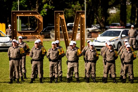 18.11.2019 - Porto Alegre/RS  - Prefeita Paula Mascarenhas é homenageada com a medalha 'Serviços Distintos' na cerimônia de passagem de comando-geral da Brigada Militar. Coronel Ikeda passa o comando para o coronel Rodrigo Mohr Picon - Foto: Gustavo Vara
