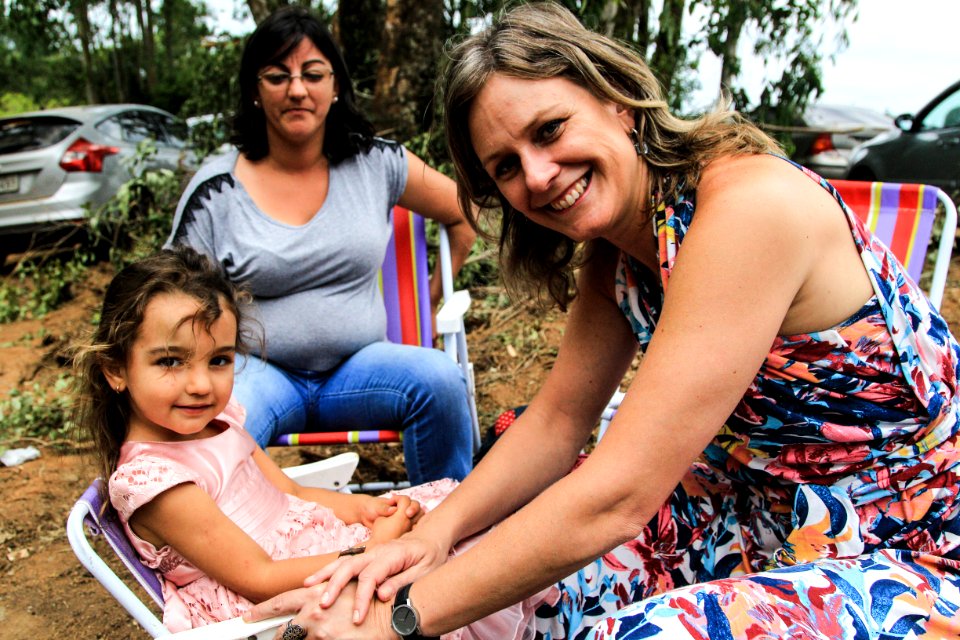 27.01.2018 - Prefeita Paula Mascarenhas durante abertura e Festa da Colheita da Uva, 8º Distrito, Colônia Santa Helena, propriedade de Dirceu Kurz - Foto: Gustavo Vara