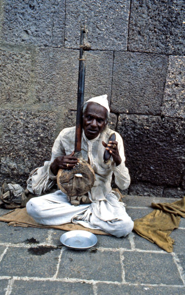 musician in Shiva temple Ellora