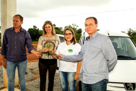06.12.2017 - Prefeita Paula Mascarenhas durante inauguração da Agroindústria Sul Ecológica na Estrada da Gama na colônia de Pelotas