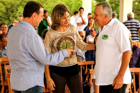 06.12.2017 - Prefeita Paula Mascarenhas durante inauguração da Agroindústria Sul Ecológica na Estrada da Gama na colônia de Pelotas
