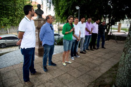10.03.2018 - Prefeita Paula Mascarenhas e o vice Idemar Barz realizam entrega da revitalização da Praça Modelo - Foto: Gustavo Vara