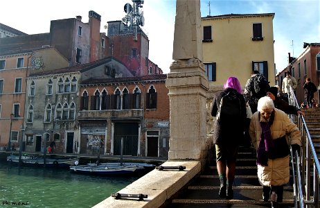 On the bridge of Venice - Italy