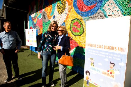26.05.2018 - Prefeita Paula Mascarenhas e o vice Idemar Barz na lançamento da Campanha do Agasalho no Mercado Público - Foto: Gustavo Vara