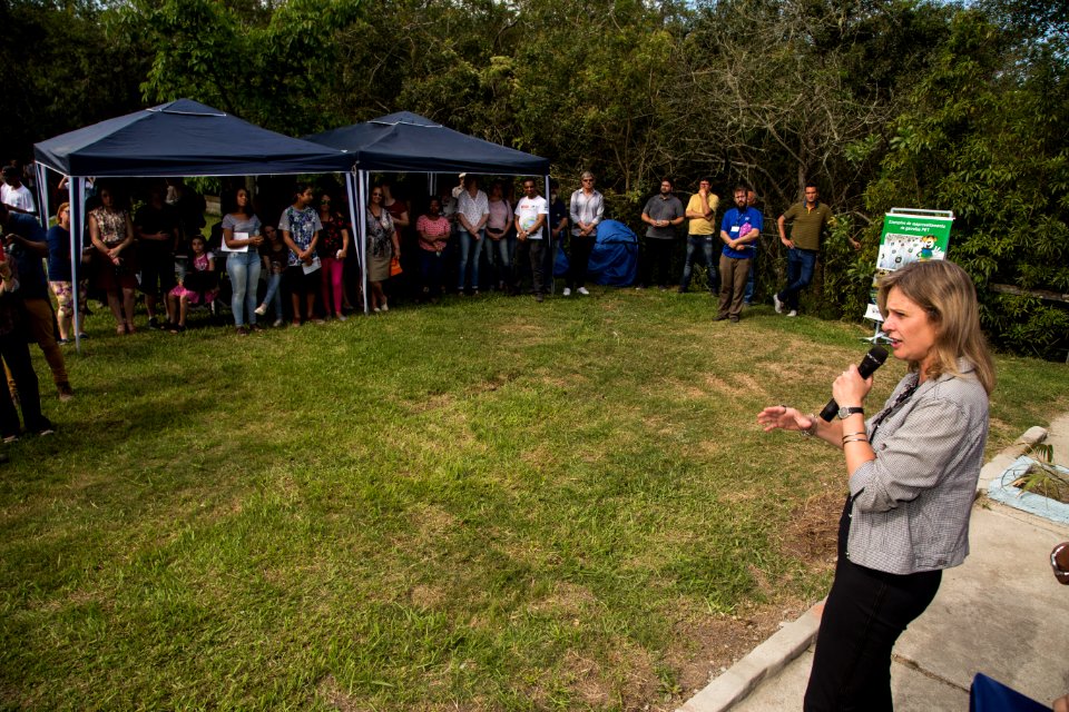 22.10.2018 - Prefeita Paula Mascarenhas durante cerimônia de 50 anos da Barragem Santa Bárbara - Foto: Gustavo Vara