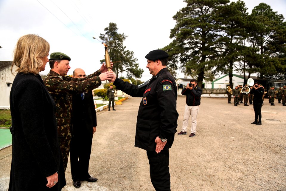 21.08.2018 - Prefeita Paula Mascarenhas na cerimônia de chegada do fogo simbólico - Semana da Pátria - Foto: Gustavo Vara