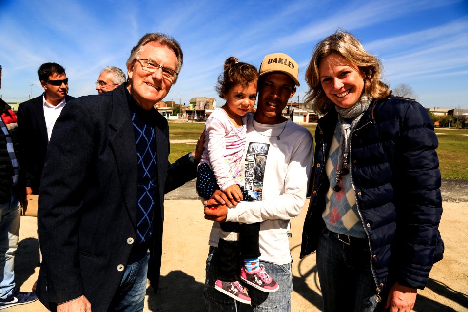 28.08.2018 - Prefeita Paula Mascarenhas e o vice Idemar Barz durante entrega da praça do Navegantes - Foto: Gustavo Vara