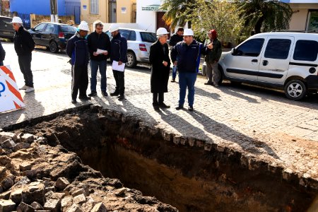 20.08.2018 - Prefeito em exercício Idemar Barz durante visita obra de instalação adutora ETA São Gonçalo - Foto: Gustavo Vara