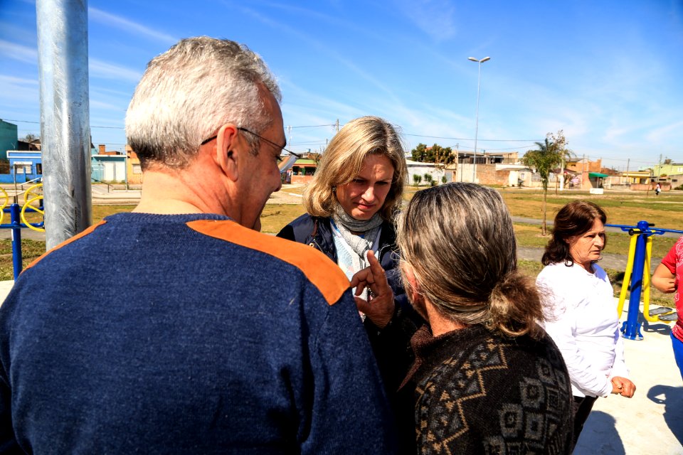 28.08.2018 - Prefeita Paula Mascarenhas e o vice Idemar Barz durante entrega da praça do Navegantes - Foto: Gustavo Vara