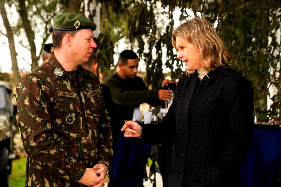 21.08.2018 - Prefeita Paula Mascarenhas na cerimônia de chegada do fogo simbólico - Semana da Pátria - Foto: Gustavo Vara