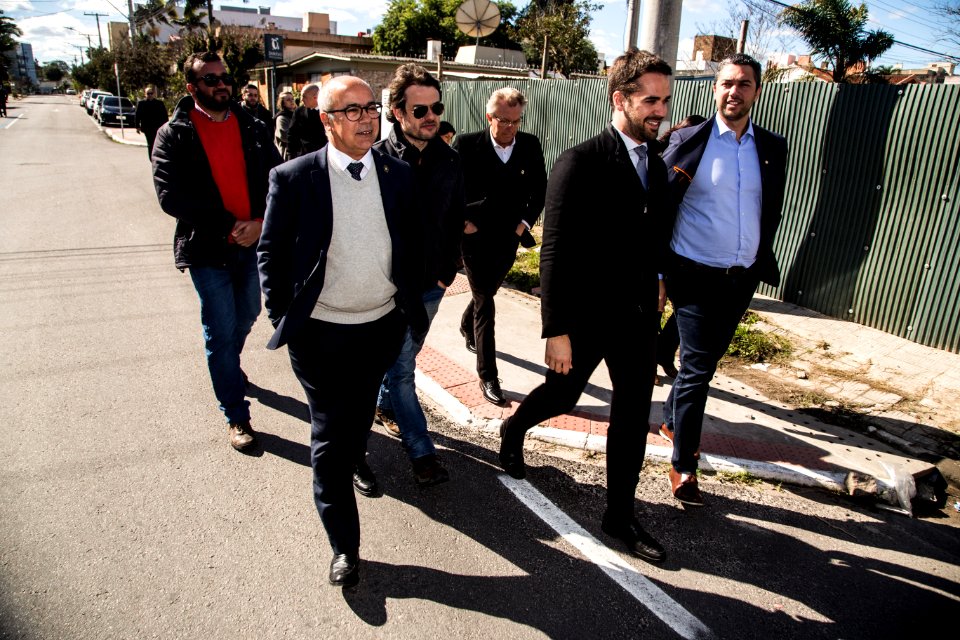 03.08.2019 - Governador Eduardo Leite visita as obras na Rua Marechal Deodoro - Foto: Gustavo Vara