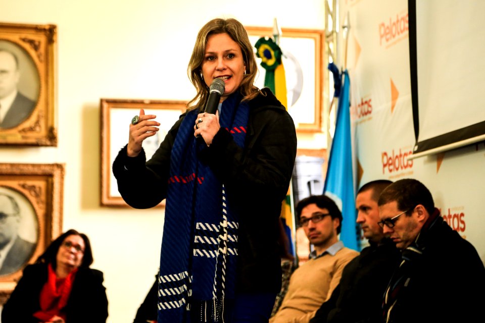 03.07.2018 - Prefeita Paula Mascarenhas durante lançamento das Metodologias Conte Comigo e ACT – Criando Crianças Seguras e do Estudo PIÁ – UFPEL - Foto: Gustavo Vara