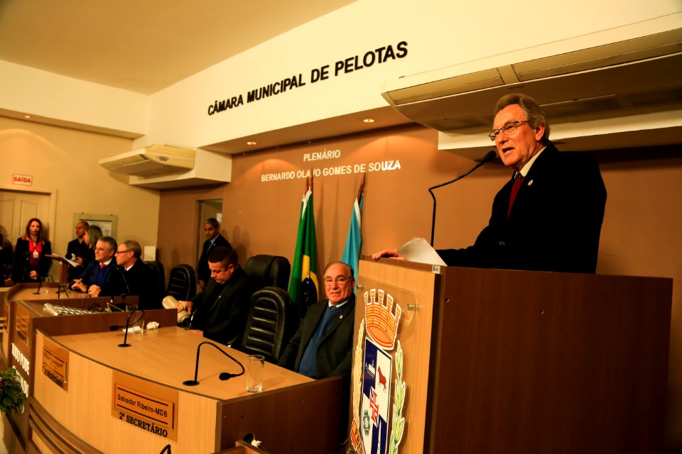 09.07.2018 - Prefeito em exercício Idemar Barz prestigia a Sessão Solene alusiva aos 206 anos da Cidade de Pelotas - Foto: Gustavo Vara