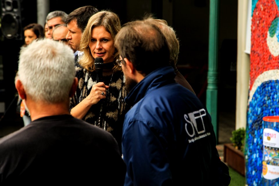12.06.2018 - Prefeita Paula Mascarenhas e o vice Idemar Barz durante o ato de lançamento do Tampart e assinatura de uma termo de cooperação - projeto de arte e sustentabilidade - Foto: Gustavo Vara
