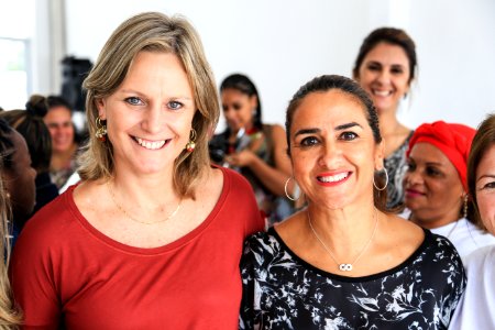 06.03.2018 -Prefeita Paula Mascarenhas  durante abertura da semana da Mulher no CEU Dunas - Foto: Gustavo Vara