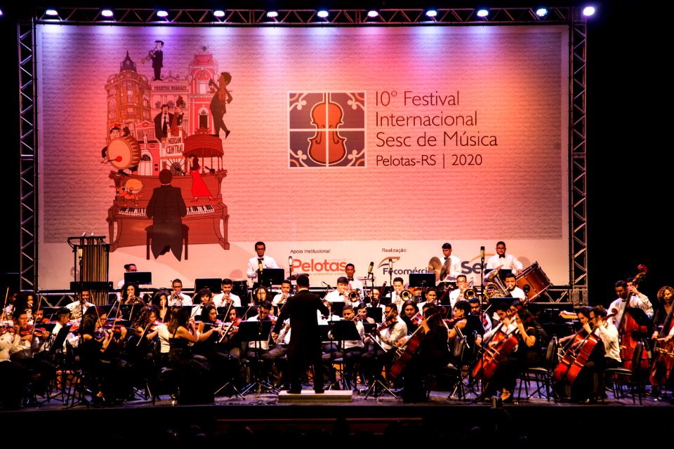20.01.2020 - Abertura do Festival Internacional Sesc de Música, com a apresentação da Orquestra Jovem Sesc Pará - Foto: Gustavo Vara