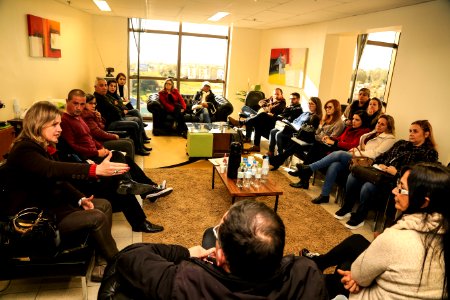 01.08.2018 - Prefeita Paula Mascarenhas durante reunião com o Dr. Marcelo Malizia Cabral para apresentação e construção coletiva de um plano de trabalho - Foto: Gustavo Vara