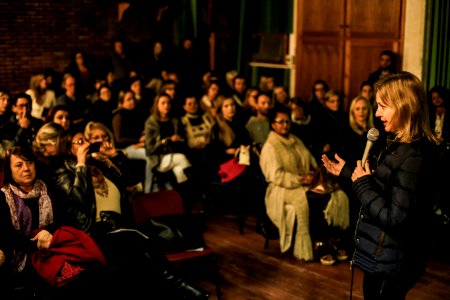 23.05.2018 - Prefeita Paula Mascarenhas durante o 1º Seminário Mulher Empreendedora” em São  Lourenço do Sul - Tema: “Papel da Mulher como Líder” - Foto: Gustavo Vara