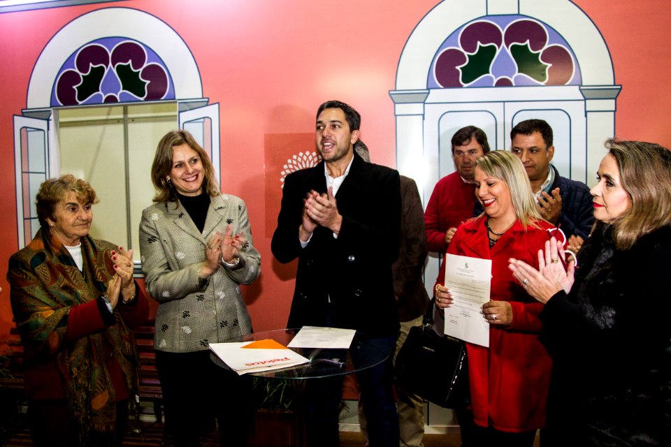 05.06.2018 - Prefeita Paula Mascarenhas e o vice Idemar Barz durante a abertura da 26ª Fenadoce no Centro de Eventos de Pelotas - Foto: Gustavo Vara