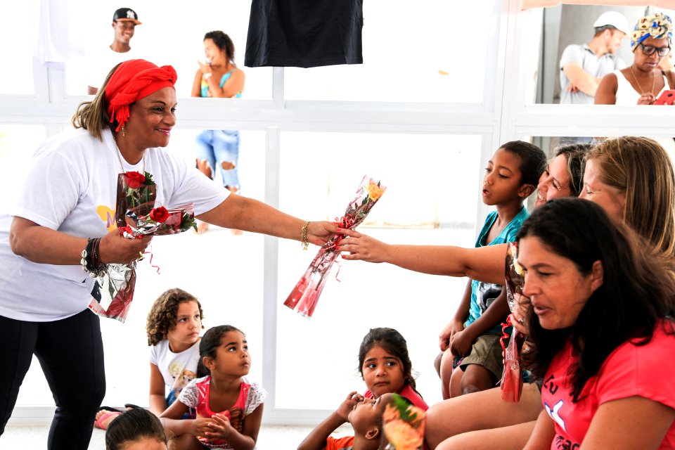 06.03.2018 -Prefeita Paula Mascarenhas  durante abertura da semana da Mulher no CEU Dunas - Foto: Gustavo Vara