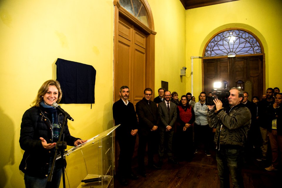 29.06.2018 - Prefeita Paula Mascarenhas e o vice Idemar Barz na solenidade de inauguração da nova sede do Museu de Arte Leopoldo Gotuzzo - Foto: Gustavo Vara
