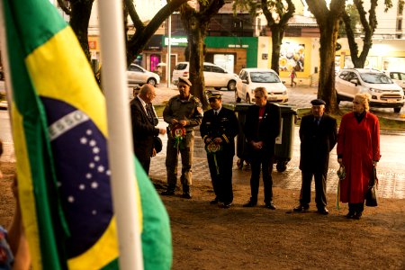 11.06.2018 - Vice Prefeito Idemar Barz durante homenagem do 153º Aniversário da Batalha Naval do Riachuelo - Foto: Gustavo Vara