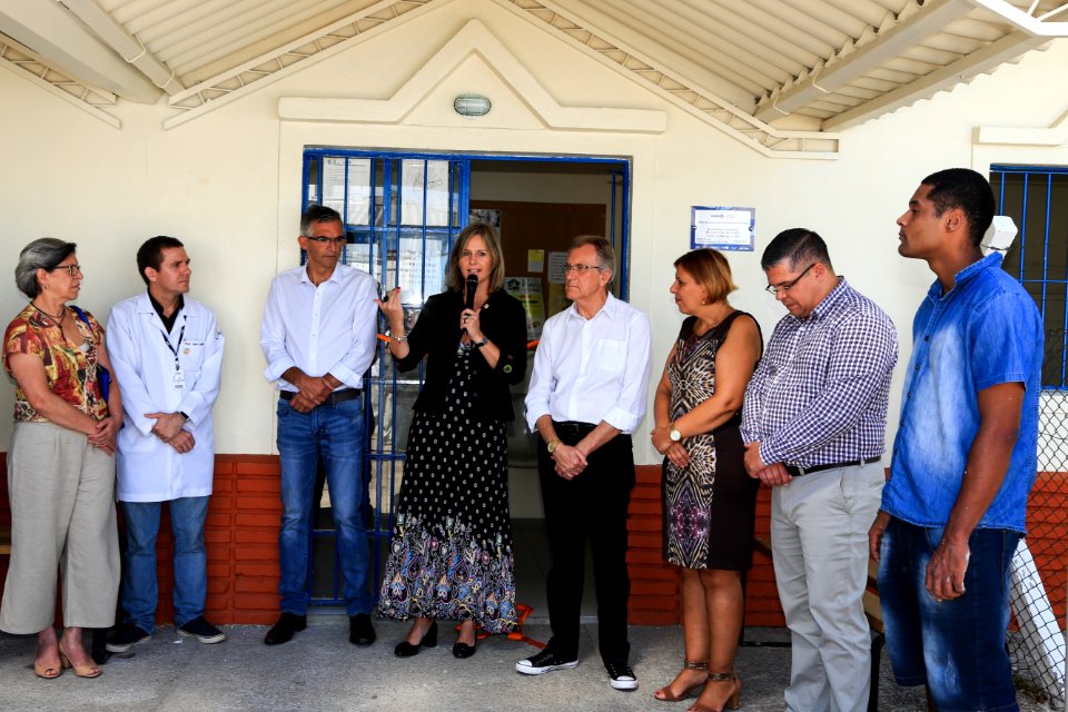02.03.2018 - Prefeita Paula Mascarenhas e o vice Idemar Barz na entrega da UBS Areal I - reformada com mão de obra prisional - Foto: Gustavo Vara