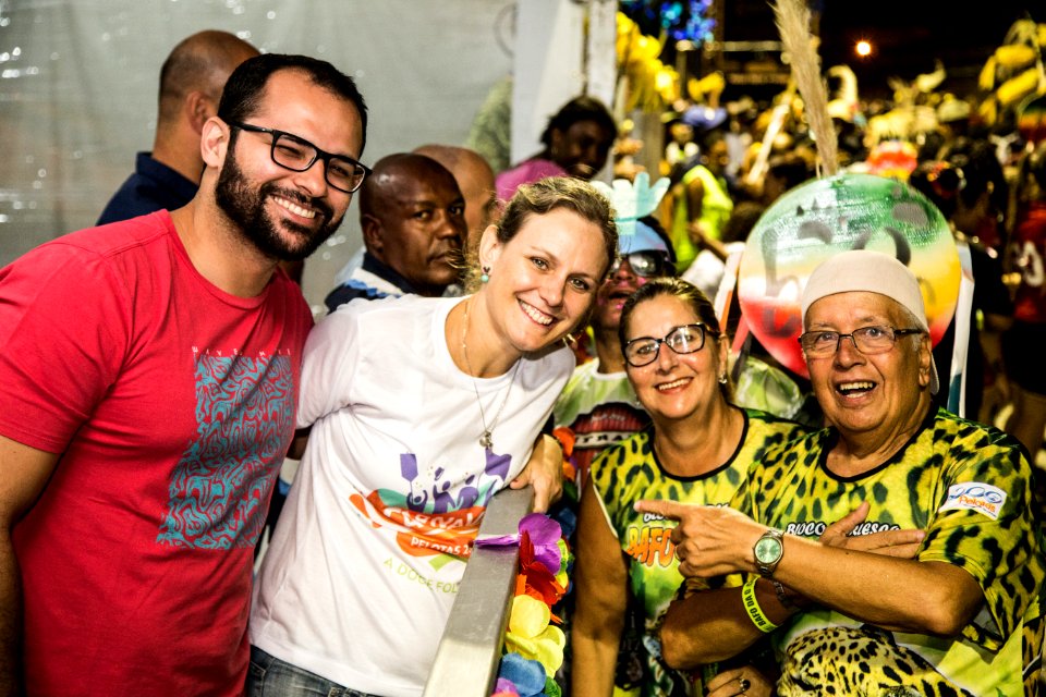 10.02.2018 - Prefeita Paula Mascarenhas e o vice Idemar Barz durante o primeiro dia do Carnaval 2018 - Foto: Gustavo Vara