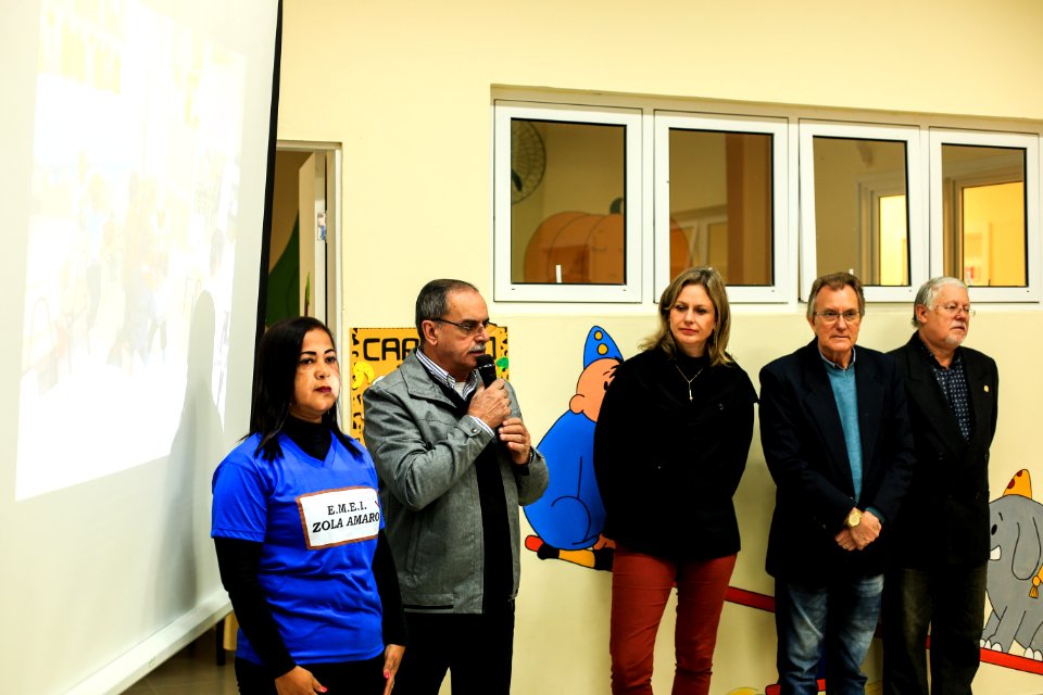 24.05.2018 - Prefeita Paula Mascarenhas e o vice Idemar Barz  durante inauguração da EMEI Zola Amaro - Foto: Gustavo Vara