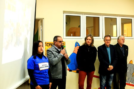 24.05.2018 - Prefeita Paula Mascarenhas e o vice Idemar Barz  durante inauguração da EMEI Zola Amaro - Foto: Gustavo Vara