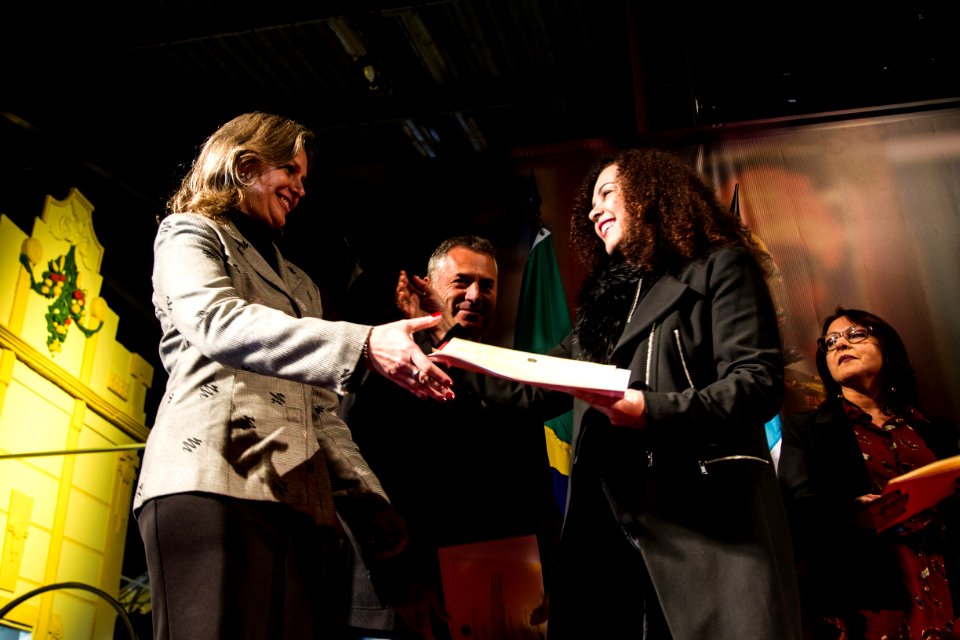 05.06.2018 - Prefeita Paula Mascarenhas e o vice Idemar Barz durante a abertura da 26ª Fenadoce no Centro de Eventos de Pelotas - Foto: Gustavo Vara