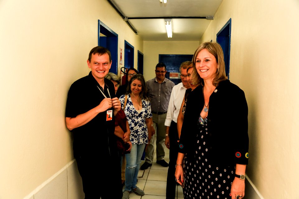 02.03.2018 - Prefeita Paula Mascarenhas e o vice Idemar Barz na entrega da UBS Areal I - reformada com mão de obra prisional - Foto: Gustavo Vara
