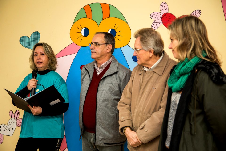 28.06.2018 - Prefeita Paula Mascarenhas e o vice Idemar Barz no ato de entrega da EMEI Paulo Freire - Foto: Gustavo Vara