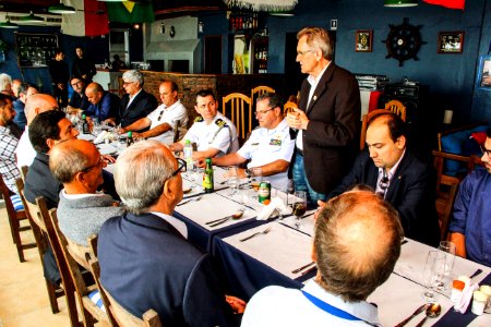 24.11.2017 - Prefeito em exercício Idemar Barz em reunião almoço com o vice-almirante Victor Cardoso Gomes - Fotos: Marcel Avila