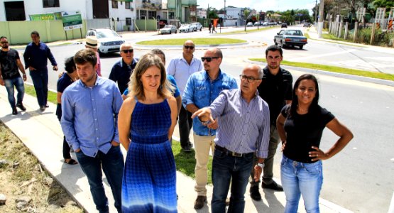 30.01.2018 - Prefeita Paula Mascarenhas durante entrega da Avenida Viscondessa da Graça e da rua Saturnino de Brito - Foto: Gustavo Vara