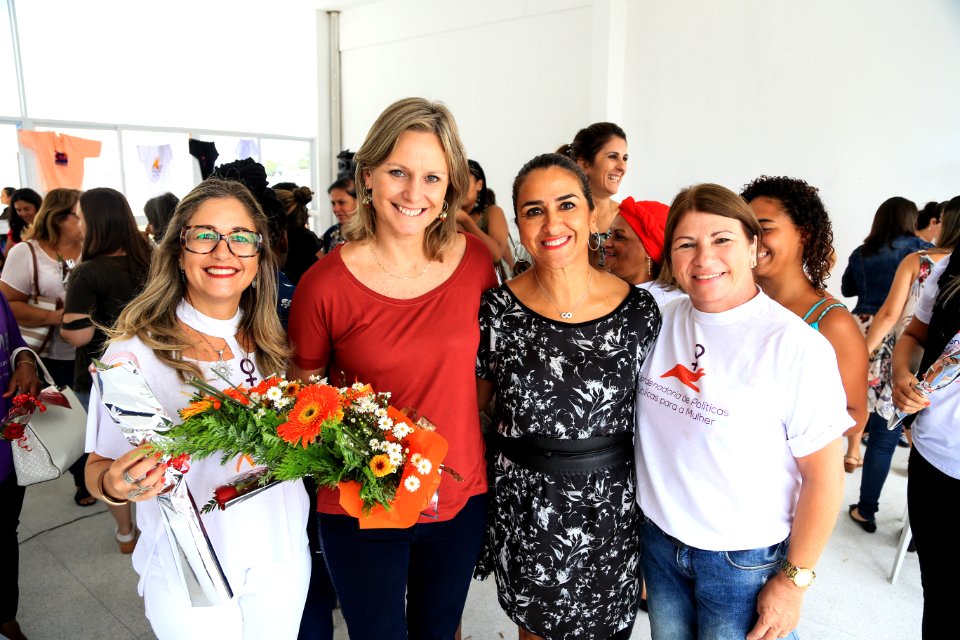 06.03.2018 -Prefeita Paula Mascarenhas  durante abertura da semana da Mulher no CEU Dunas - Foto: Gustavo Vara