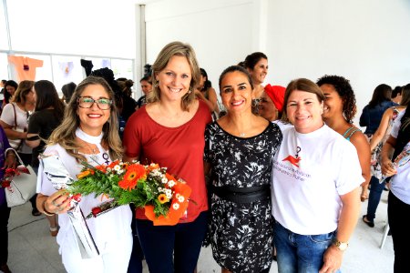 06.03.2018 -Prefeita Paula Mascarenhas  durante abertura da semana da Mulher no CEU Dunas - Foto: Gustavo Vara