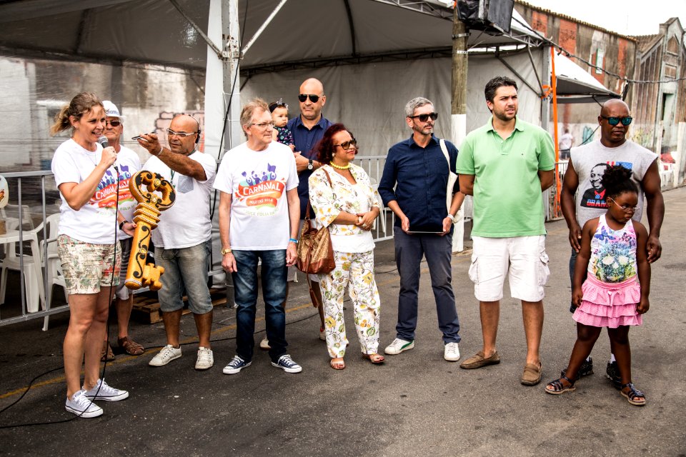 10.02.2018 - Prefeita Paula Mascarenhas e o vice Idemar Barz durante o primeiro dia do Carnaval 2018 - Foto: Gustavo Vara