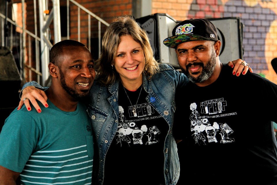 28.10.2017 - Prefeita Paula Mascarenhas durante encerramento da Semana do Hip Hop no Navegantes