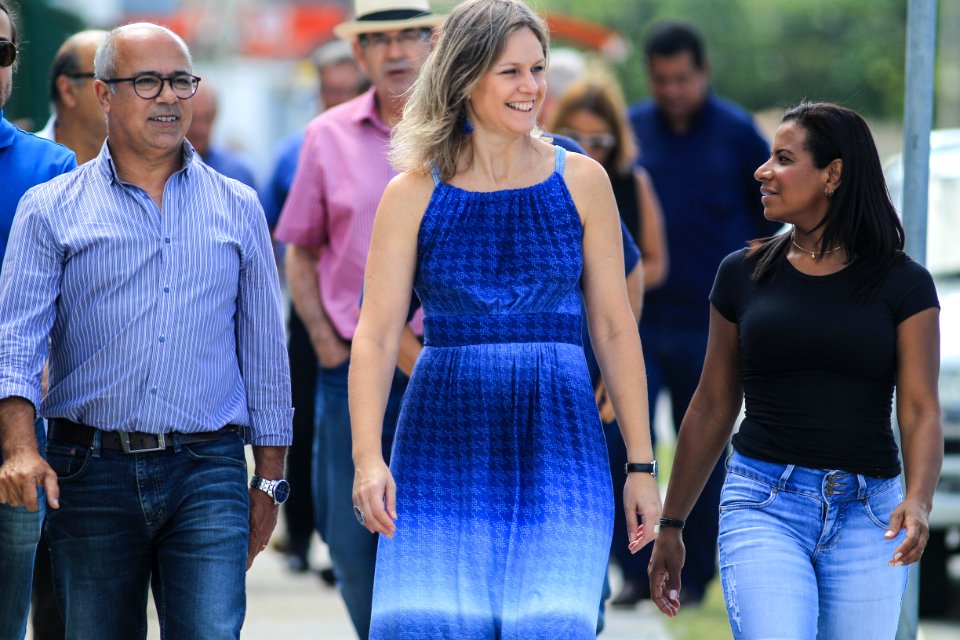 30.01.2018 - Prefeita Paula Mascarenhas durante entrega da Avenida Viscondessa da Graça e da rua Saturnino de Brito - Foto: Gustavo Vara
