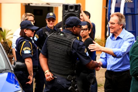 17.11.2017 - Prefeita Paula Mascarenhas na abertura da Operação Tudo Azul e entrega de tablets para a Guarda Municipal