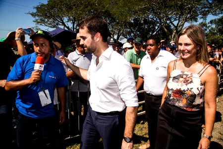 22.02.2019 - Prefeita Paula Mascarenhas e o Governador do Rio Grande do Sul, Eduardo Leite realizam a abertura oficial da 29ª Colheita do Arroz - Foto: Gustavo Vara
