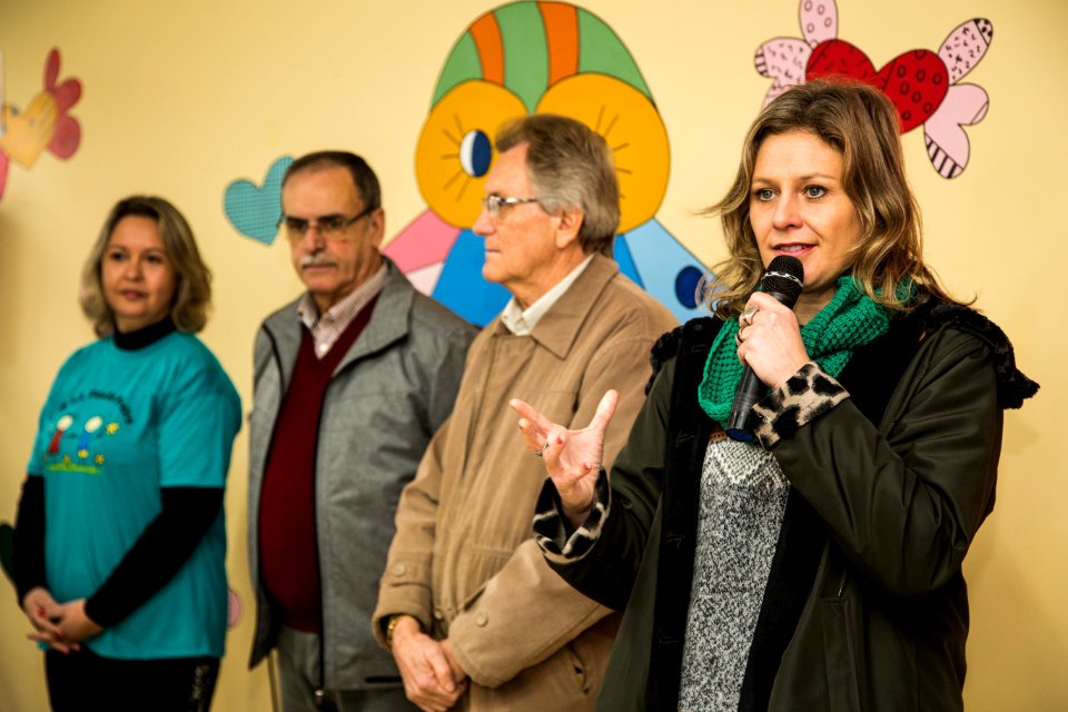 28.06.2018 - Prefeita Paula Mascarenhas e o vice Idemar Barz no ato de entrega da EMEI Paulo Freire - Foto: Gustavo Vara