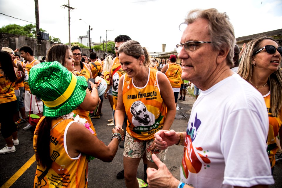 10.02.2018 - Prefeita Paula Mascarenhas e o vice Idemar Barz durante o primeiro dia do Carnaval 2018 - Foto: Gustavo Vara