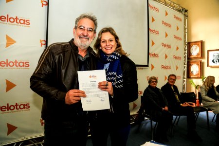 03.07.2018 - Prefeita Paula Mascarenhas durante reunião do Cip com assinatura das Cipaves com diretores da rede municipais e assinaturas de adesões ao Pacto Pelotas Pela Paz  Foto: Gustavo Vara
