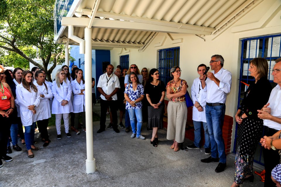 02.03.2018 - Prefeita Paula Mascarenhas e o vice Idemar Barz na entrega da UBS Areal I - reformada com mão de obra prisional - Foto: Gustavo Vara