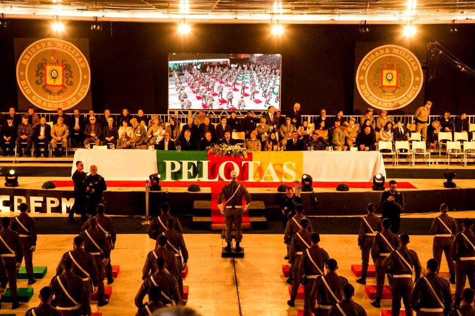 03.08.2019 - Formatura do Curso Básico de Formação de Policial Militar, Polo Pelotas, com a presença do governador Eduardo Leite - Foto: Gustavo Vara