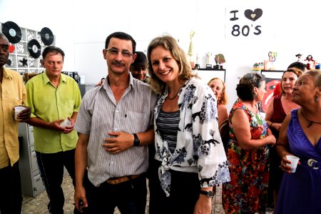 29.12.2017 - Prefeita Paula Mascarenhas durante visita à exposição comemorativa aos 25 anos do Caps Castelo
